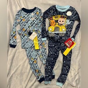 Toddler Boys 4pc Cocomelon “Wheels on the Bus” Pajama Set - 4T